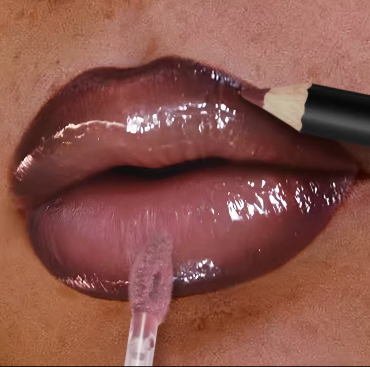 Brillant à lèvres 3 pièces-crayon à lèvres et boue