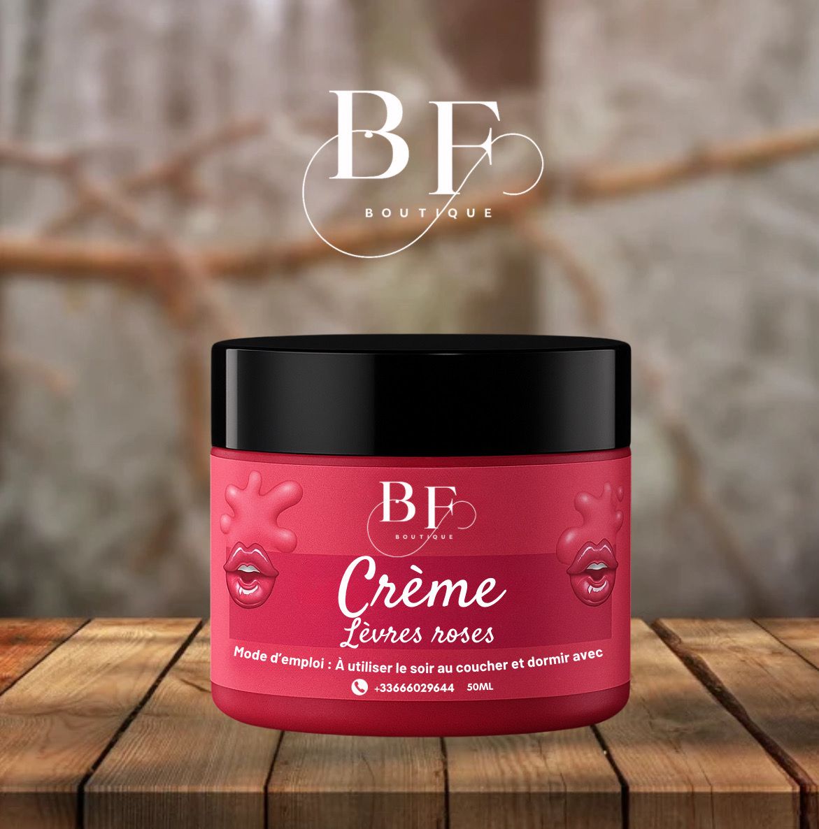 Crème lèvres roses